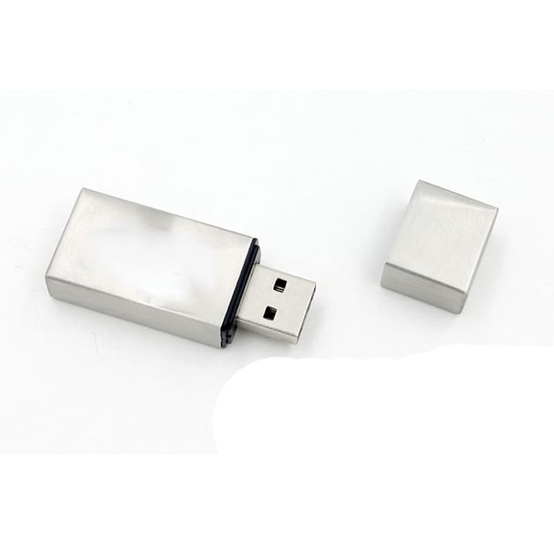 big square metal usb flash drive